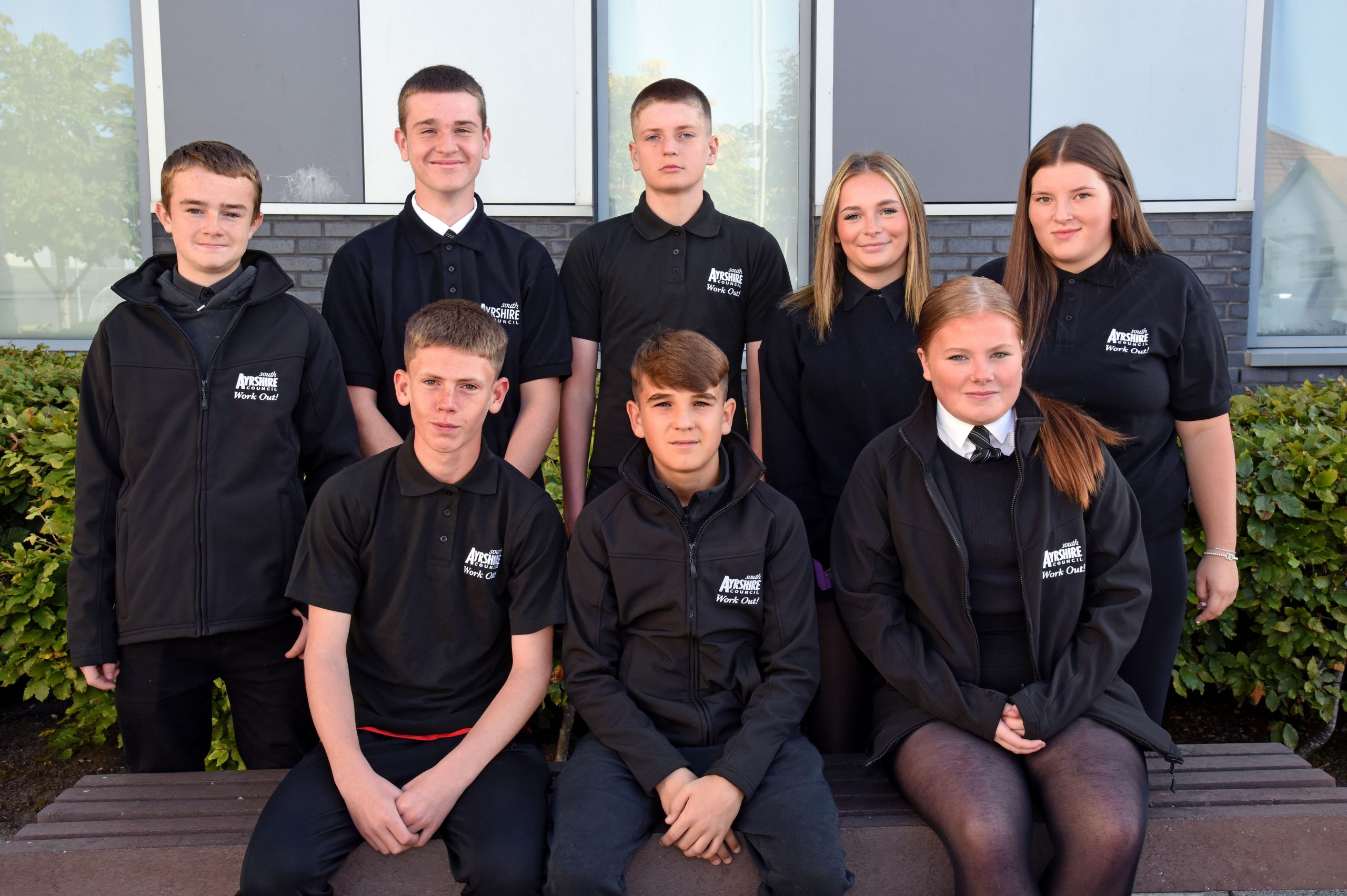 Senior girls playing netball